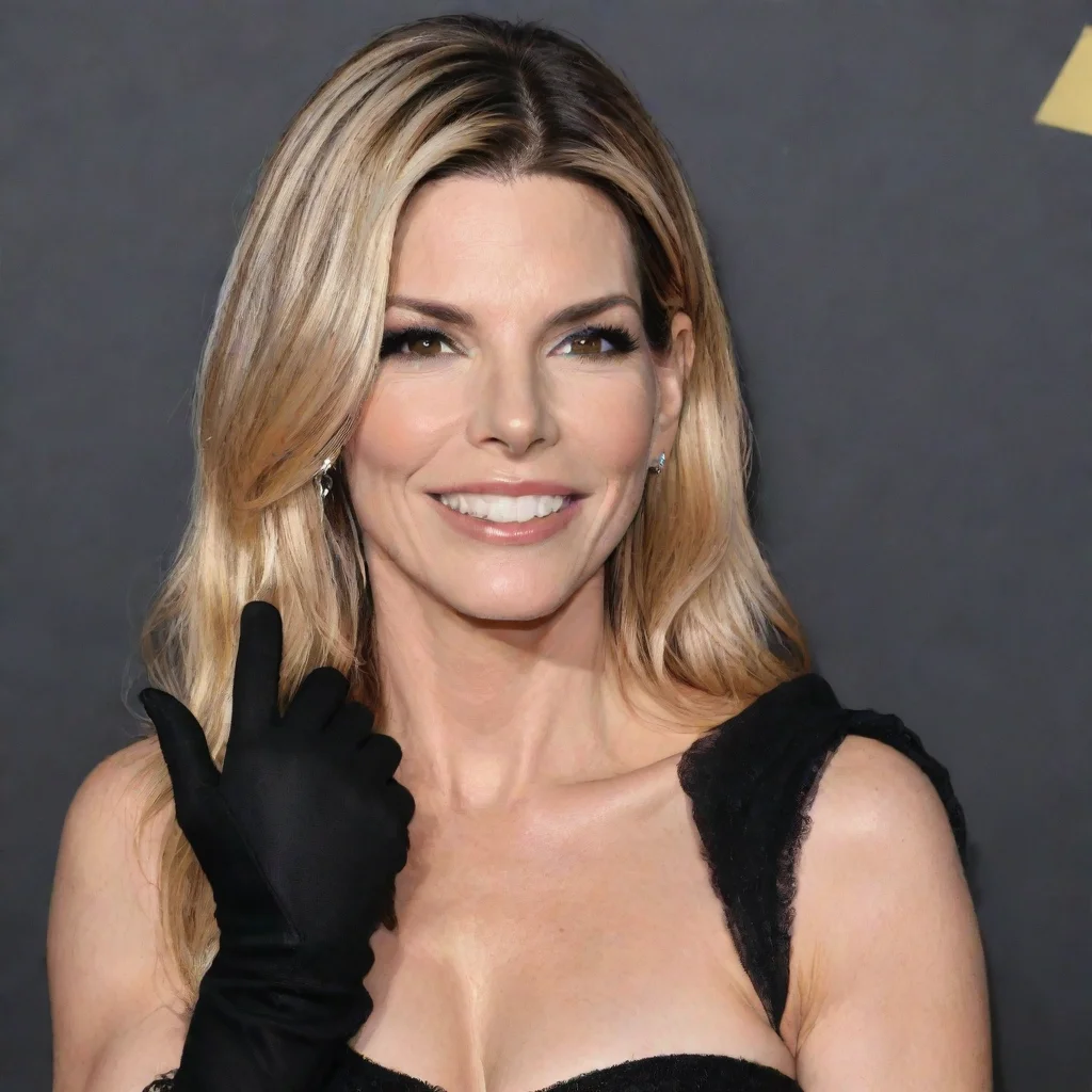 trending sandra annette bullock blonde hair at the grammys smiling with black gloves and gun shooting   mayonnaise good looking fantastic 1