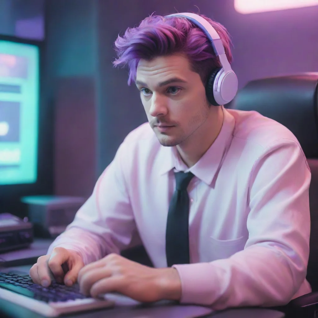 aitrending sci fi film%2C retro%2C a man streaming lol at twitch%2C pro player pastel colors%2C cinematic film%2C cinestill 50   ar 16%3A9 good looking fantastic 1