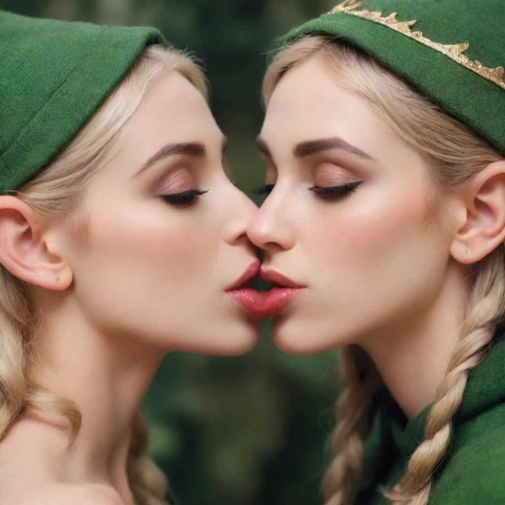 aitrending seductive lesbian elf tongue kissing  good looking fantastic 1