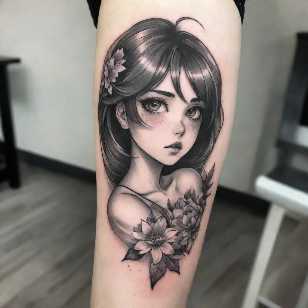 aitrending she anime fine line black and white tattoo  good looking fantastic 1