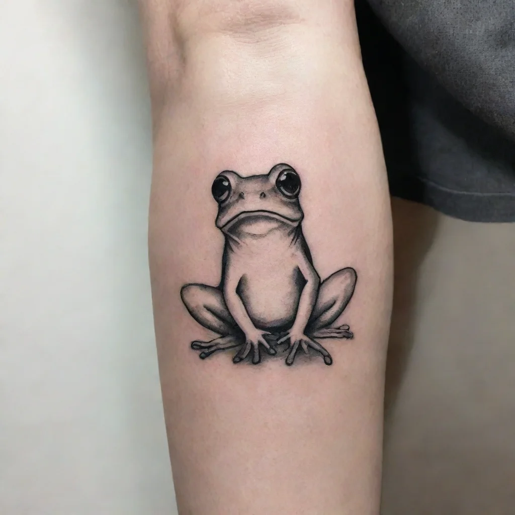 aitrending she frog minimalistic fine lines black and white tattoo good looking fantastic 1
