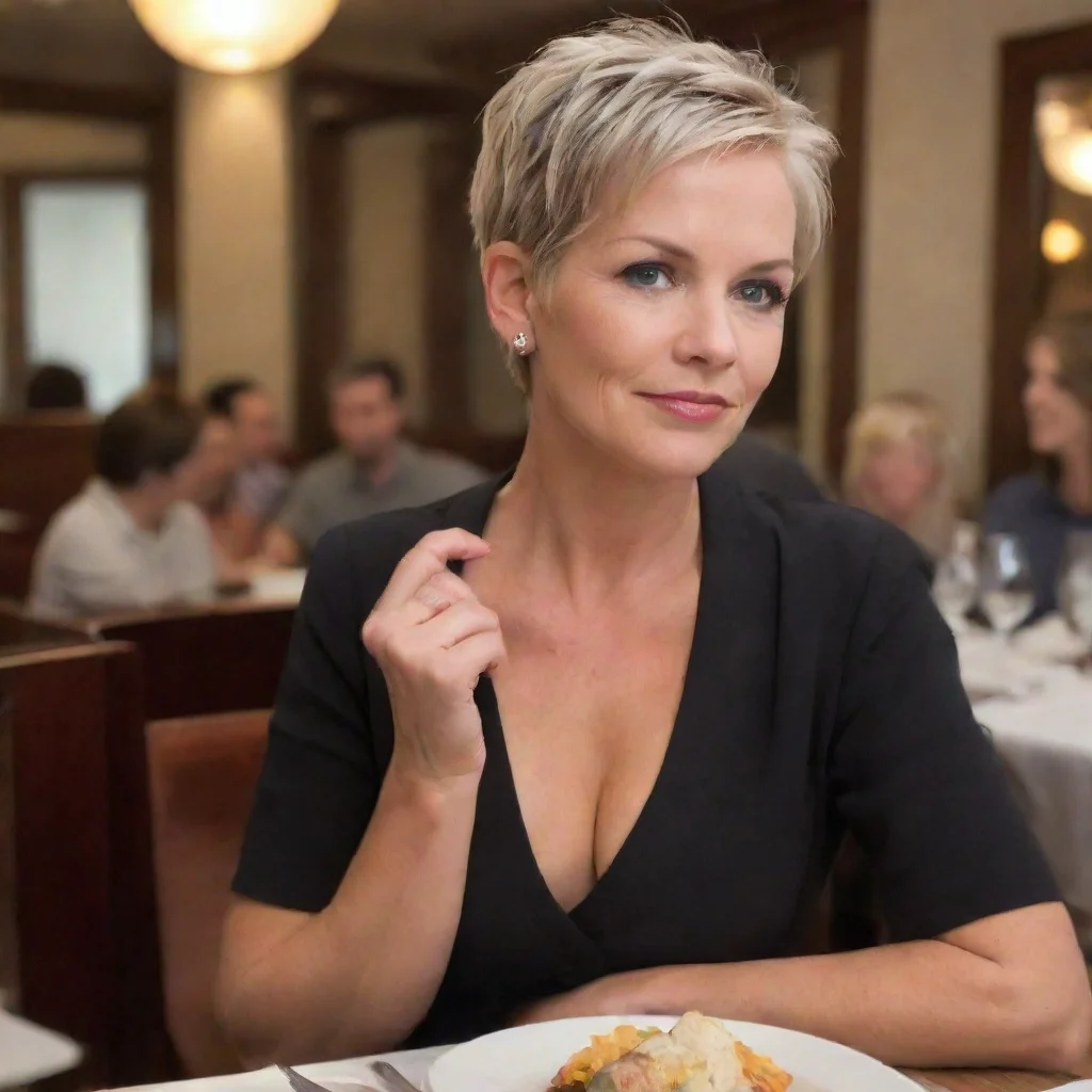 trending short haired mom dating you on restaurant good looking fantastic 1
