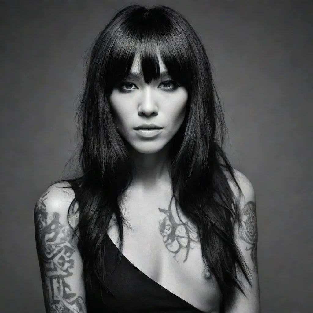 aitrending singer loreen fine line black and white tattoo  good looking fantastic 1