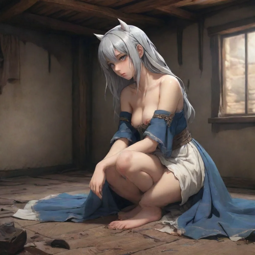 trending slave horsegirl damaged cloth shy sad anime medieval room good looking fantastic 1