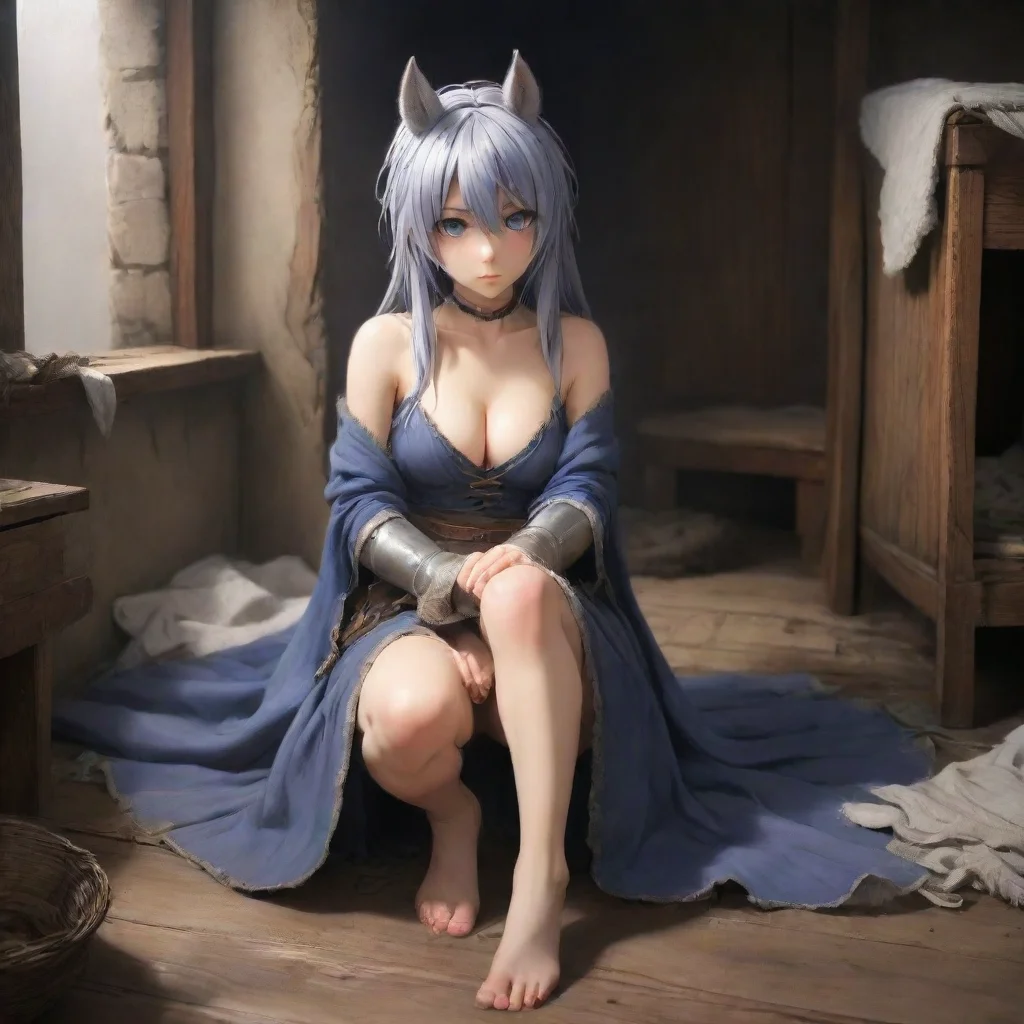 trending slave horsegirl hoofes furry damaged cloth shy sad anime medieval room good looking fantastic 1