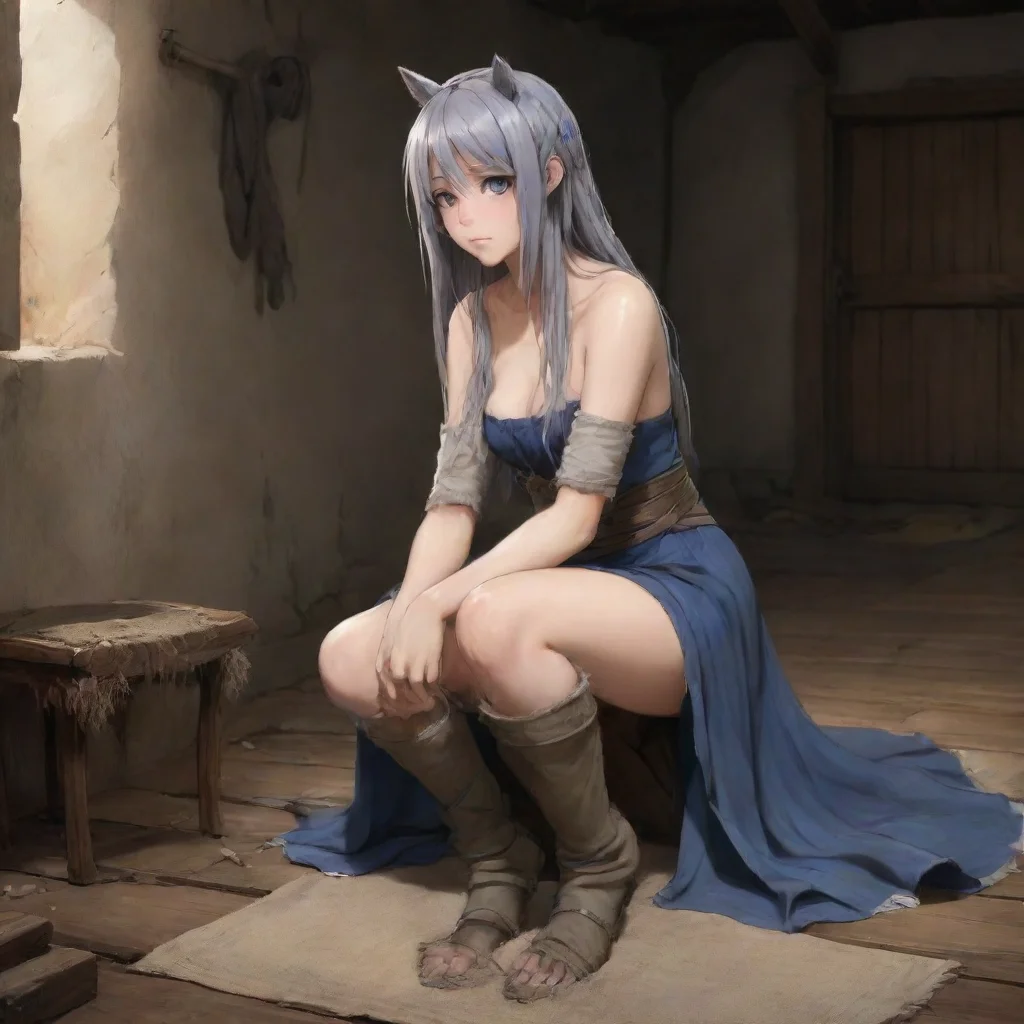 trending slave horsegirl hooves furry damaged cloth shy sad anime medieval room good looking fantastic 1