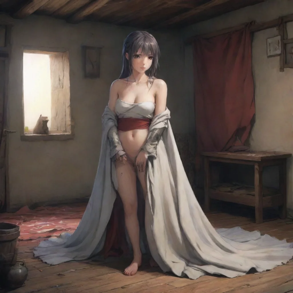 aitrending slave horselike girl damaged cloth shy sad anime medieval room good looking fantastic 1