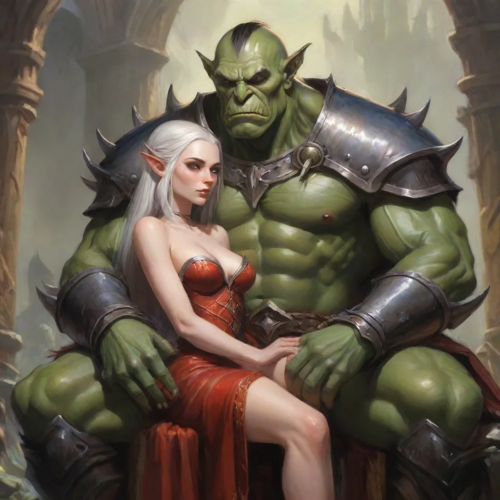 aitrending slim high elf sits on orc king%27s lap good looking fantastic 1