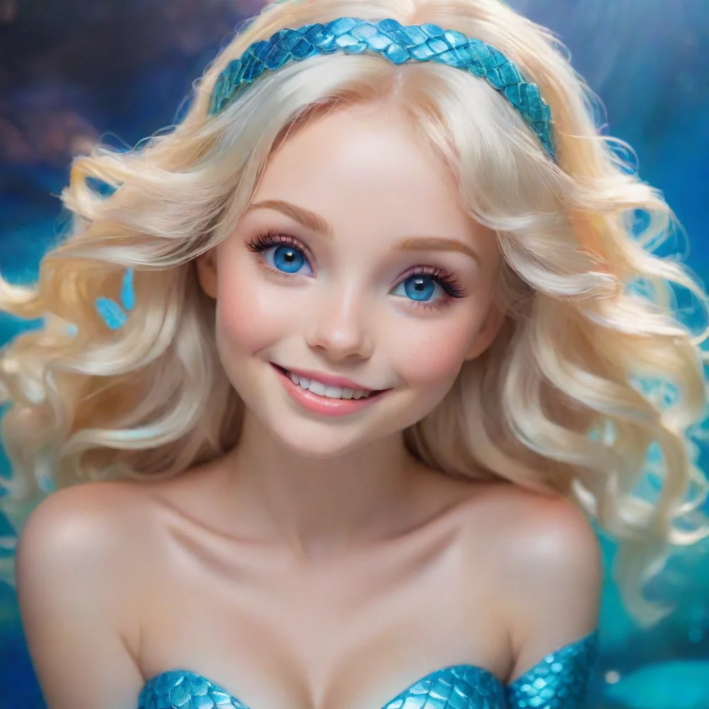 aitrending smiling blonde angel mermaid with blue eyessmiling good looking fantastic 1