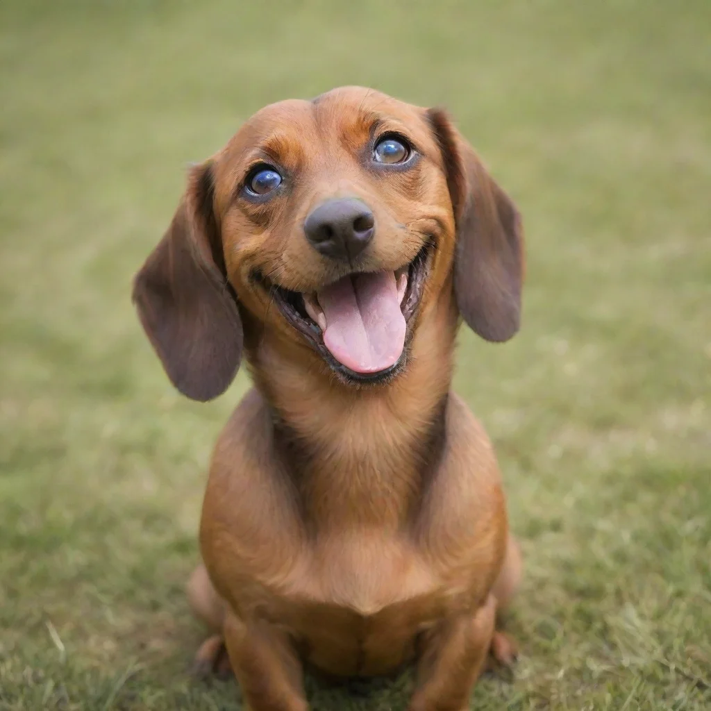 aitrending smiling brown dachshund good looking fantastic 1