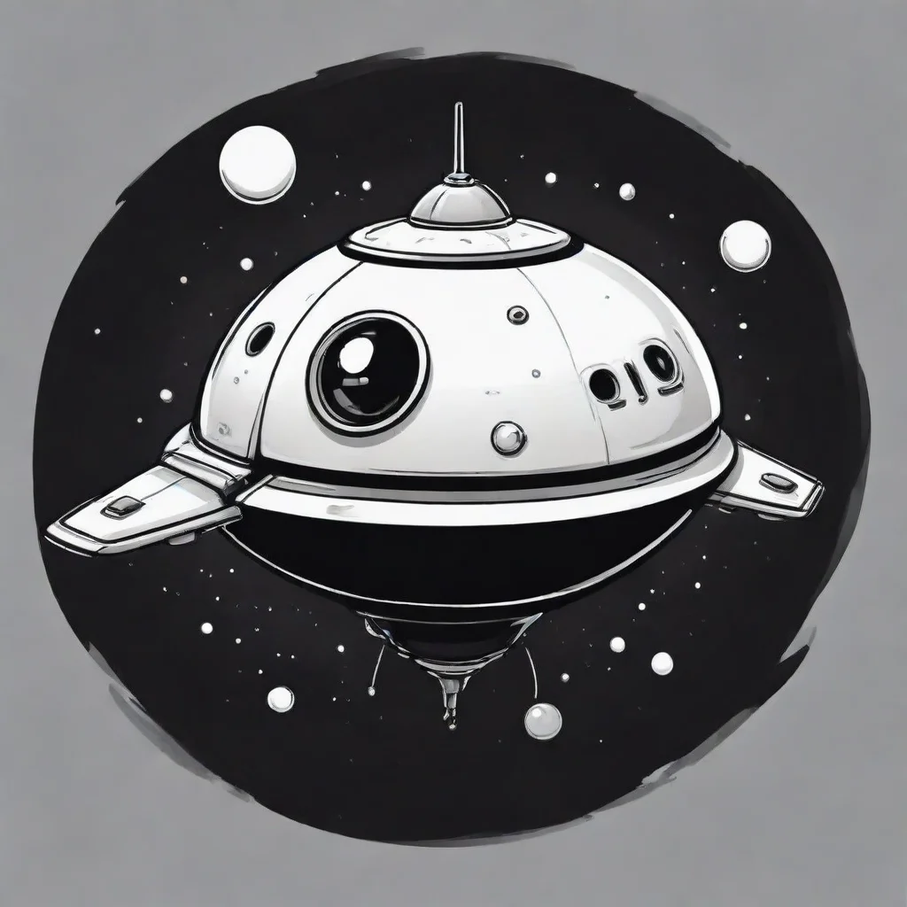 aitrending spheric small spaceship ink cartoon style art   good looking fantastic 1