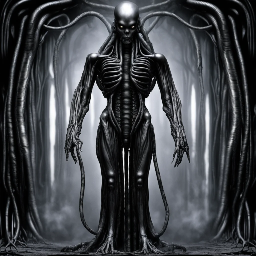 aitrending standing tall humanoid giger  good looking fantastic 1