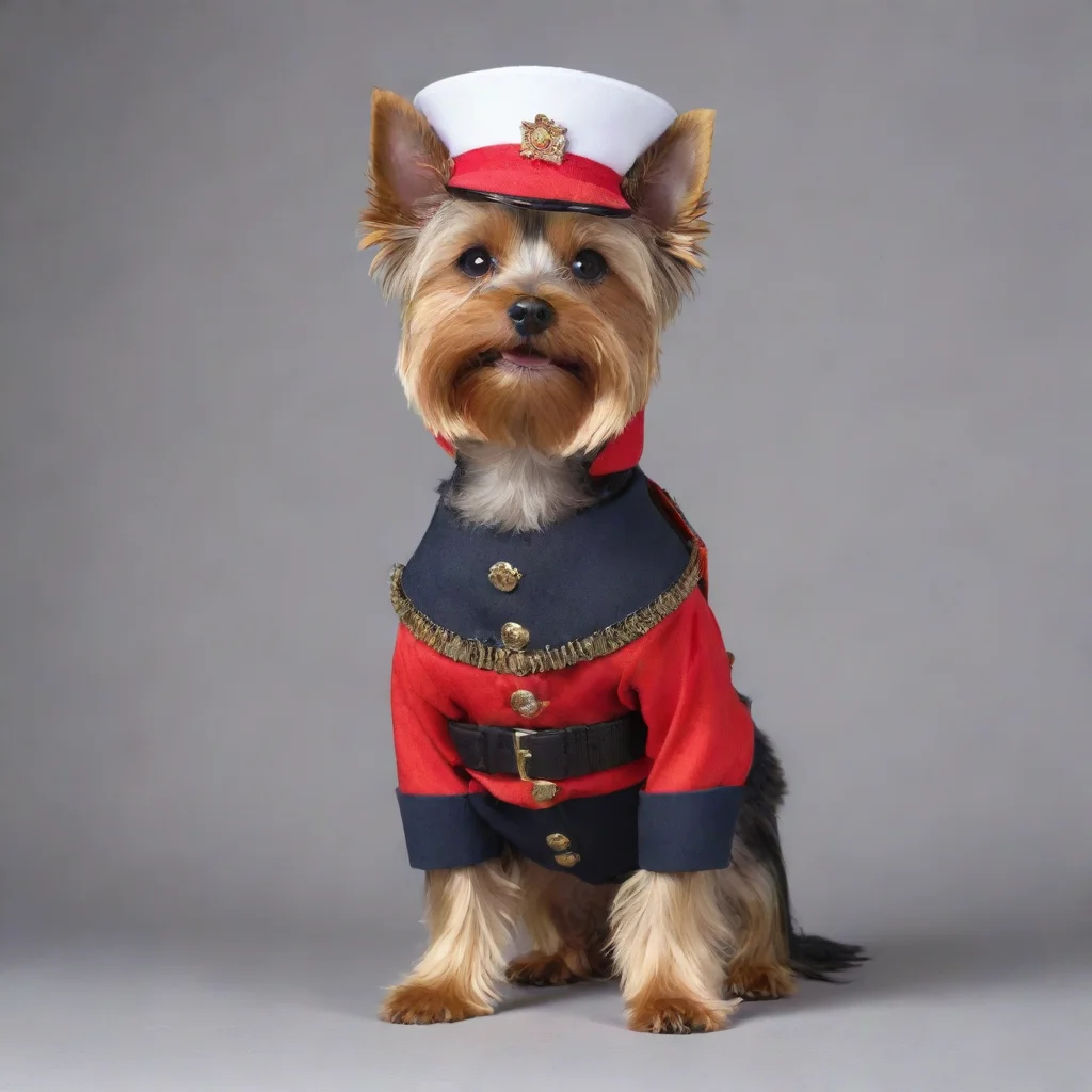 trending standing up yorkshire terrier dressed as a patroller good looking fantastic 1