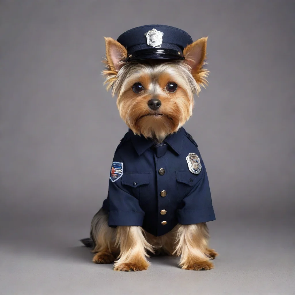 aitrending standing yorkshire terrier as an american tv cop good looking fantastic 1