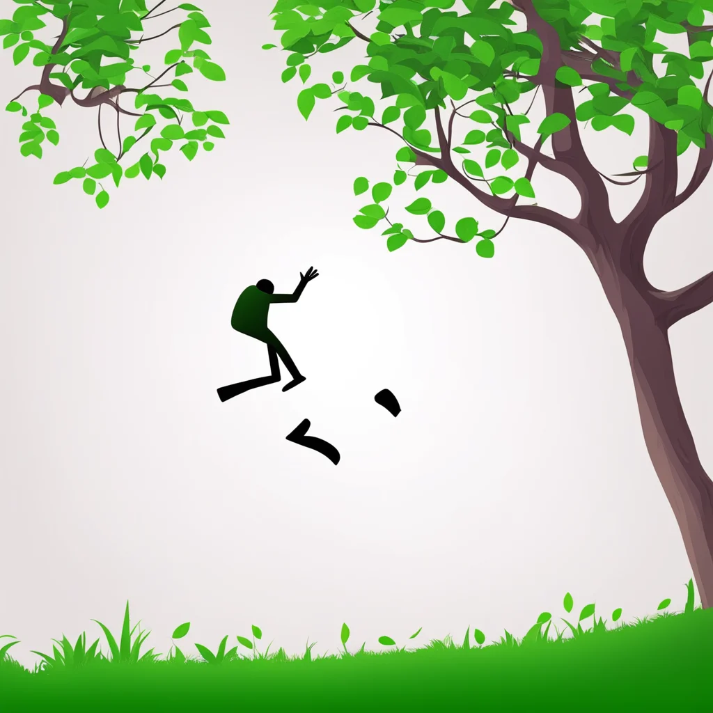 aitrending stickman runing and jumping over tree good looking fantastic 1