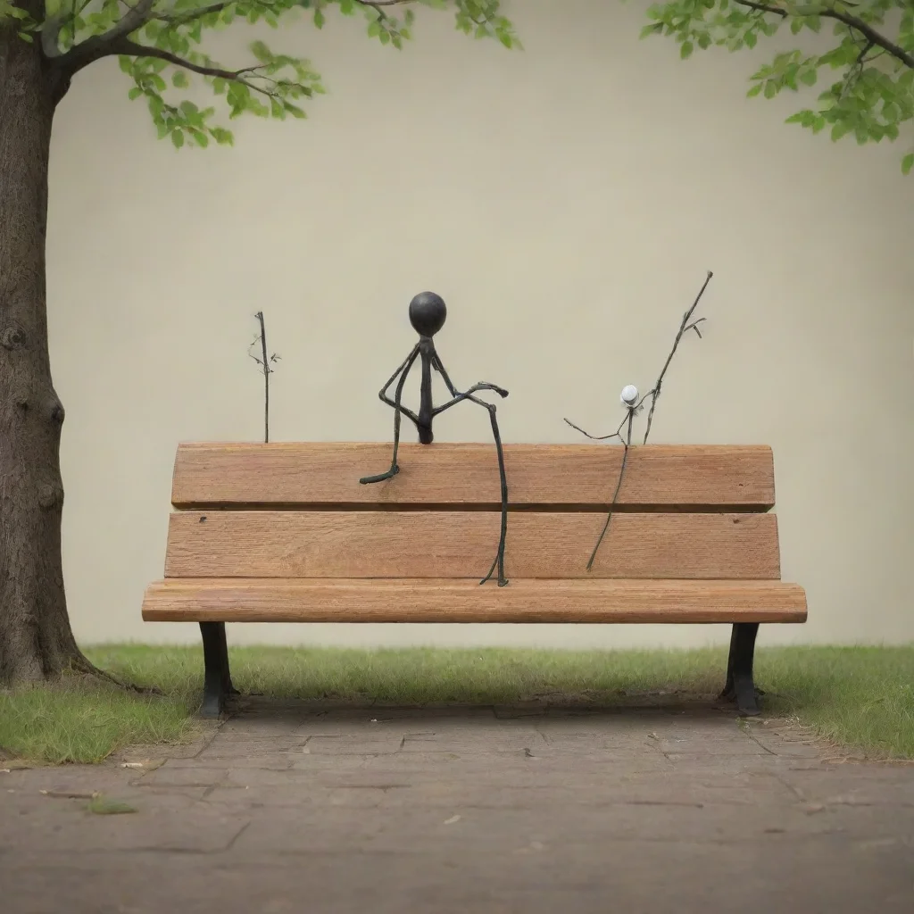 aitrending stickman sitting on a bench with stick woman good looking fantastic 1