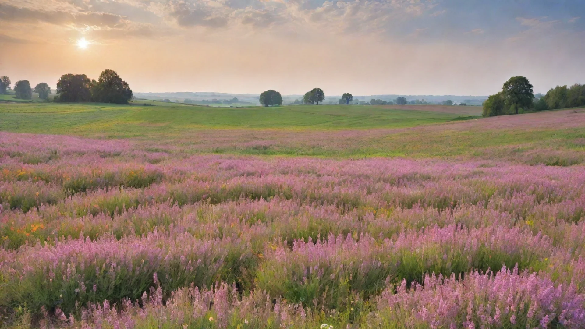 aitrending sweeping landscape fields of flowers peaceful relaxing good looking fantastic 1 wide