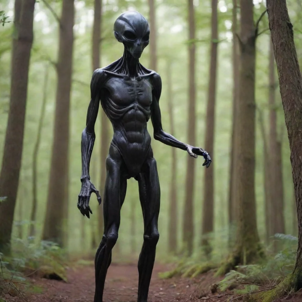 aitrending tall dark alien in the woods good looking fantastic 1