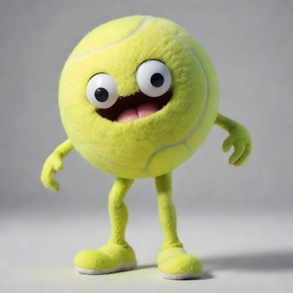 aitrending tennis ball with arms and legs and a face good looking fantastic 1