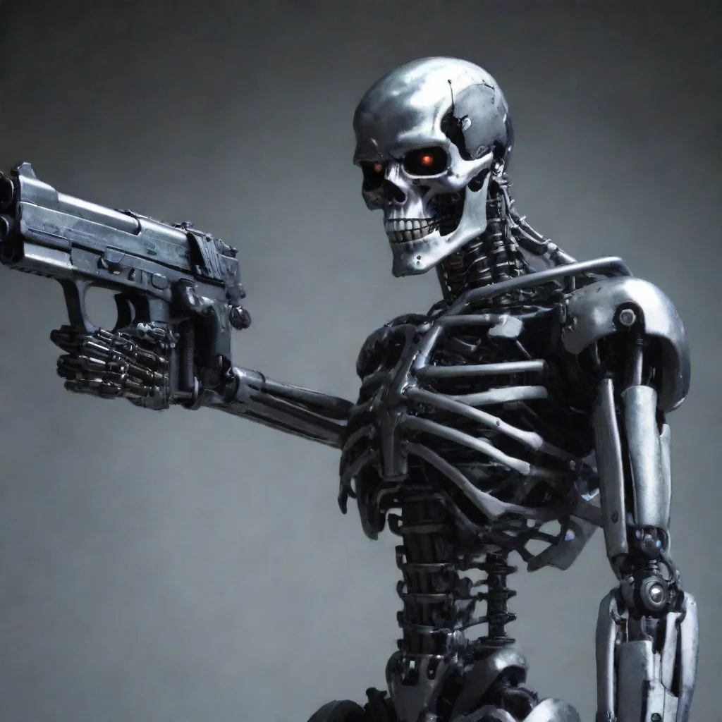 trending terminator bot kill bot robot death skullface scary deadly gun arm hd aesthetic trending omg good looking fantastic 1
