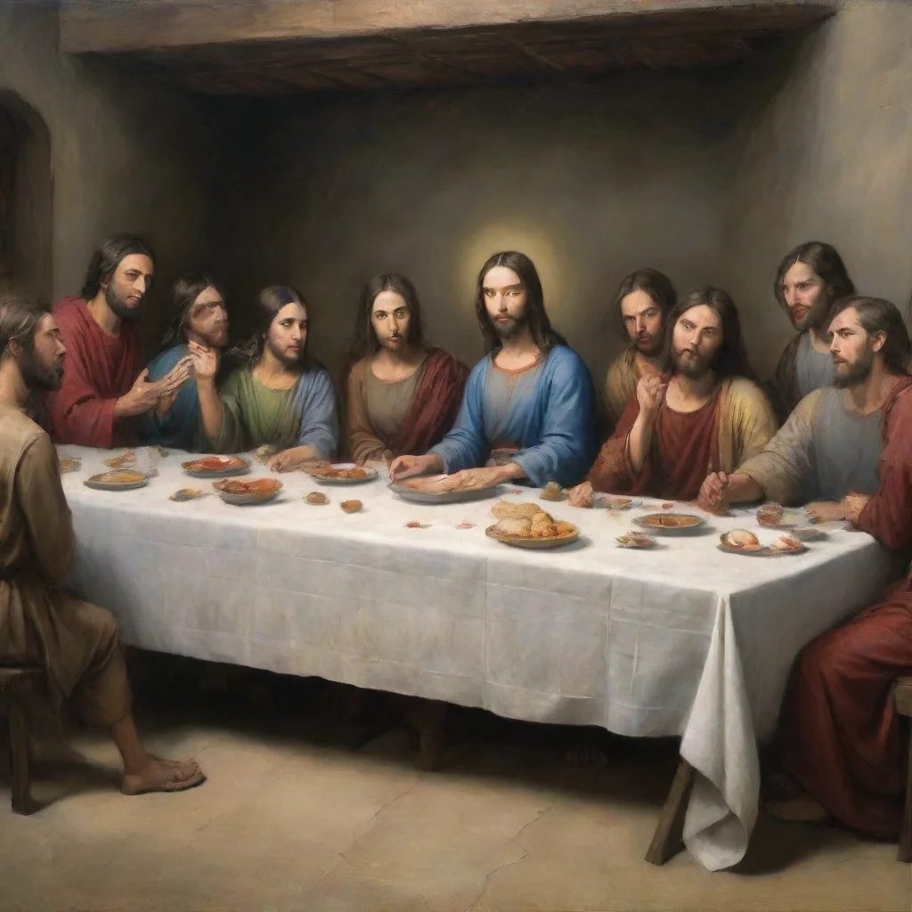 aitrending the picture of the last supper where jesus issasha grey good looking fantastic 1