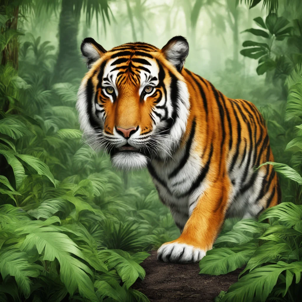 aitrending tiger in jungle good looking fantastic 1
