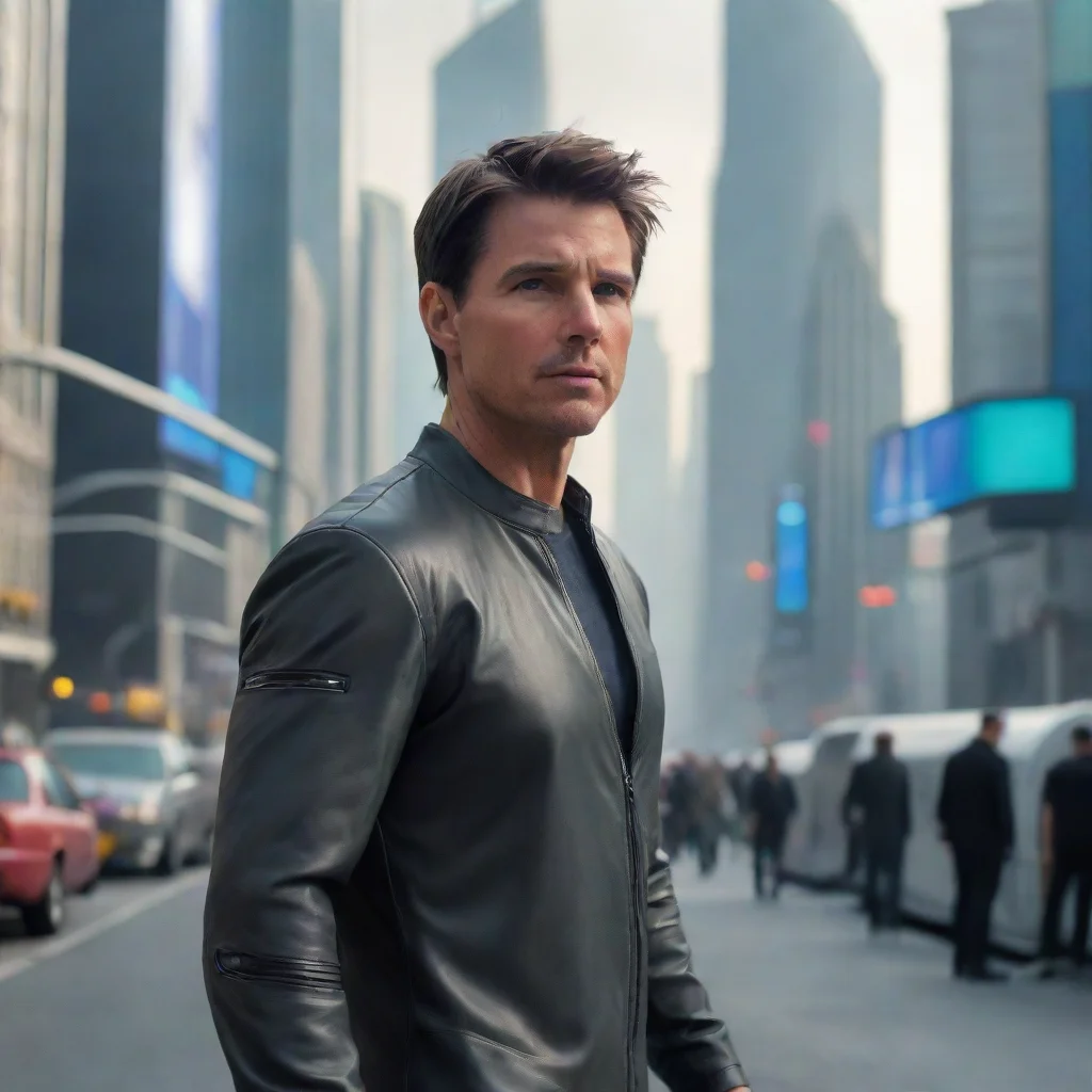 trending tom cruise in a futuristic city good looking fantastic 1