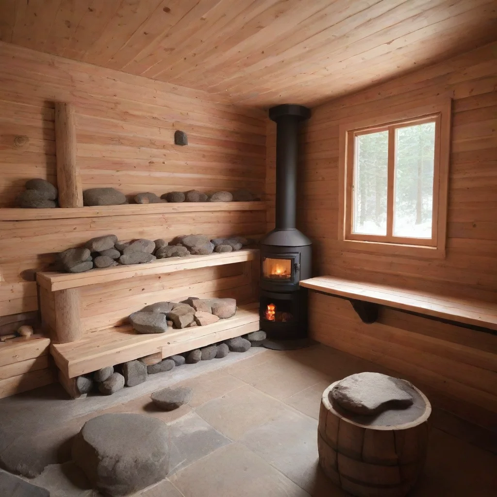 aitrending traditional finnish sauna with the wood burned stove with stones inside good looking fantastic 1