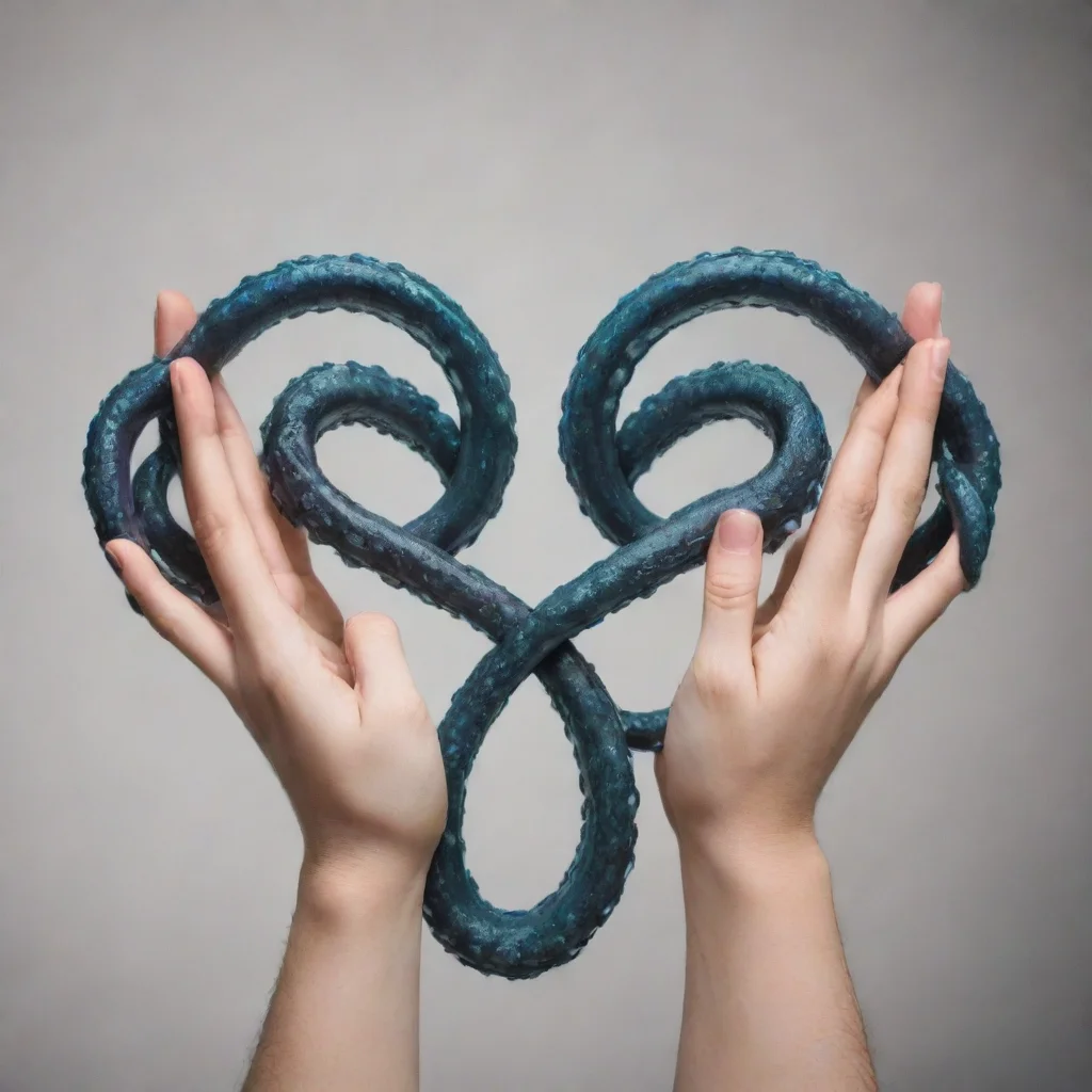 aitrending two tentacles and and two hands making infinity symbol good looking fantastic 1