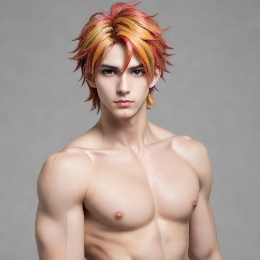 aitrending un hombre desnudo con cabello de color acua estilo anime good looking fantastic 1