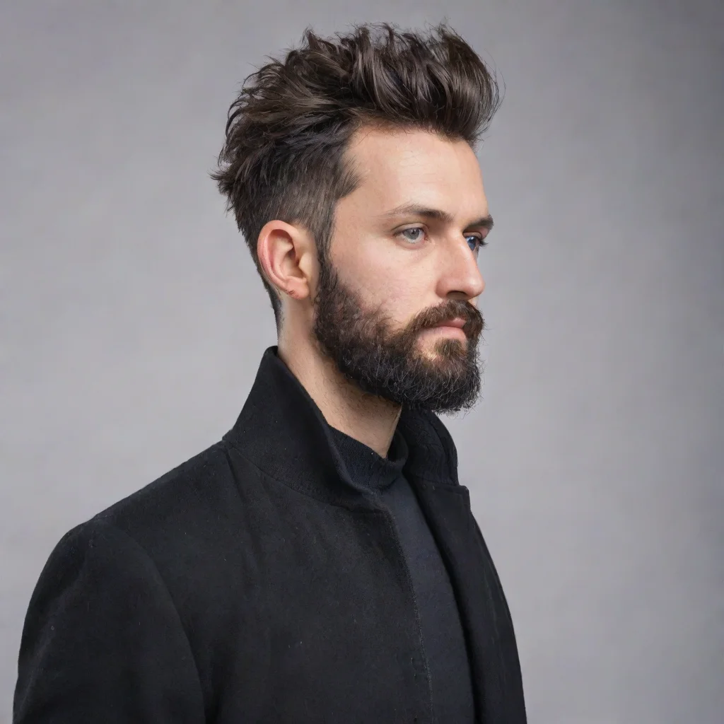 aitrending un homme d%27environ 35 ans%2C avec une longue veste noire avec un peu de barbe et des cheveux mi longs good looking fantastic 1