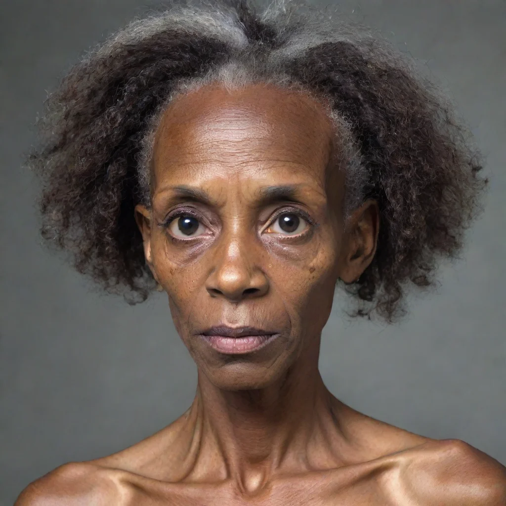 aitrending very very very very skinny boney old black woman face good looking fantastic 1