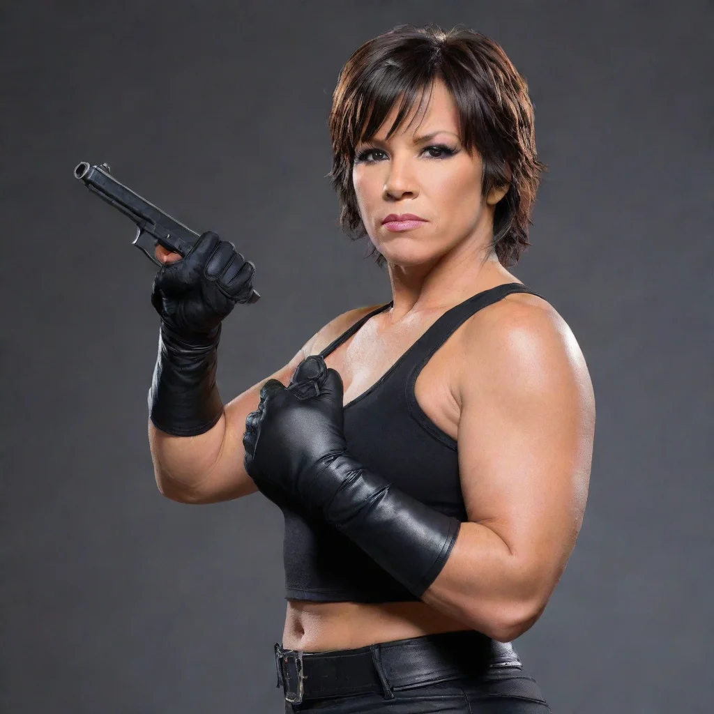 aitrending vickie guerrero with black gloves and gun good looking fantastic 1