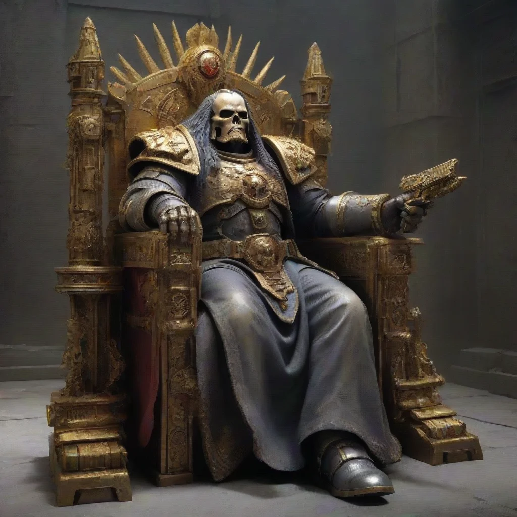 trending warhammer 40k realistic emperor of mankind golden throne good looking fantastic 1