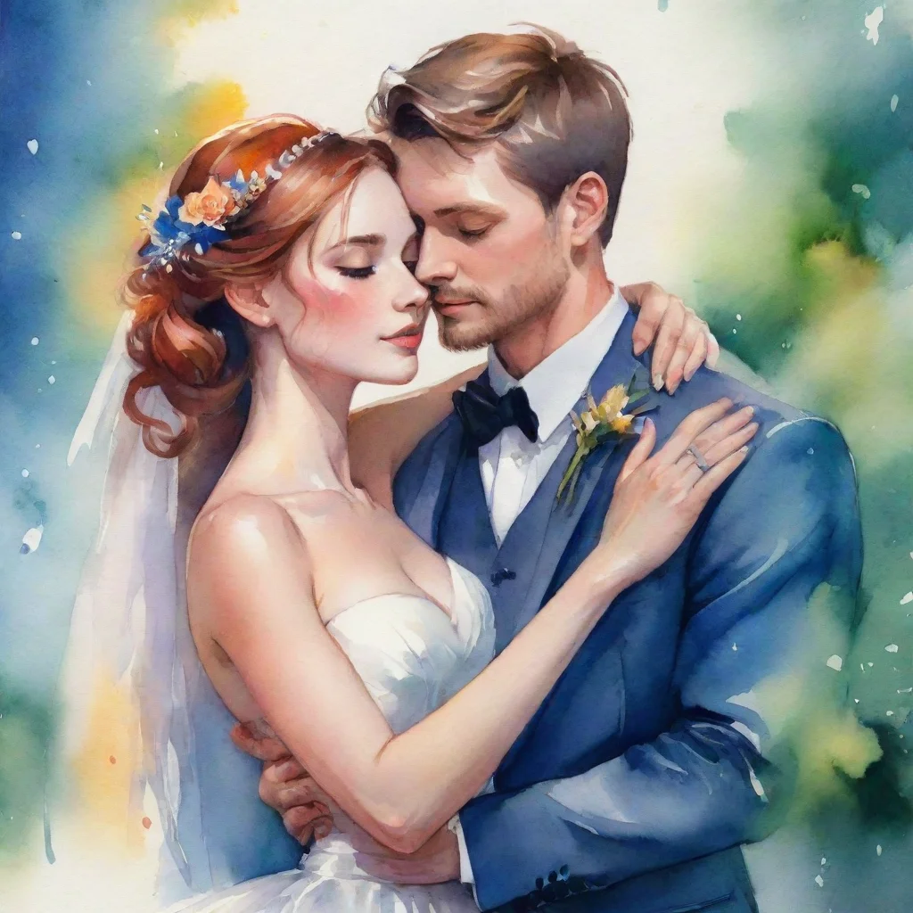 trending watercolor lovers embrace fantasy trending art love wedding colorful confident engaging wow artstation art 3 good looking fantastic 1
