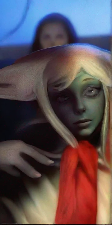 aitrending weird elf girl creepy stare good looking fantastic 1