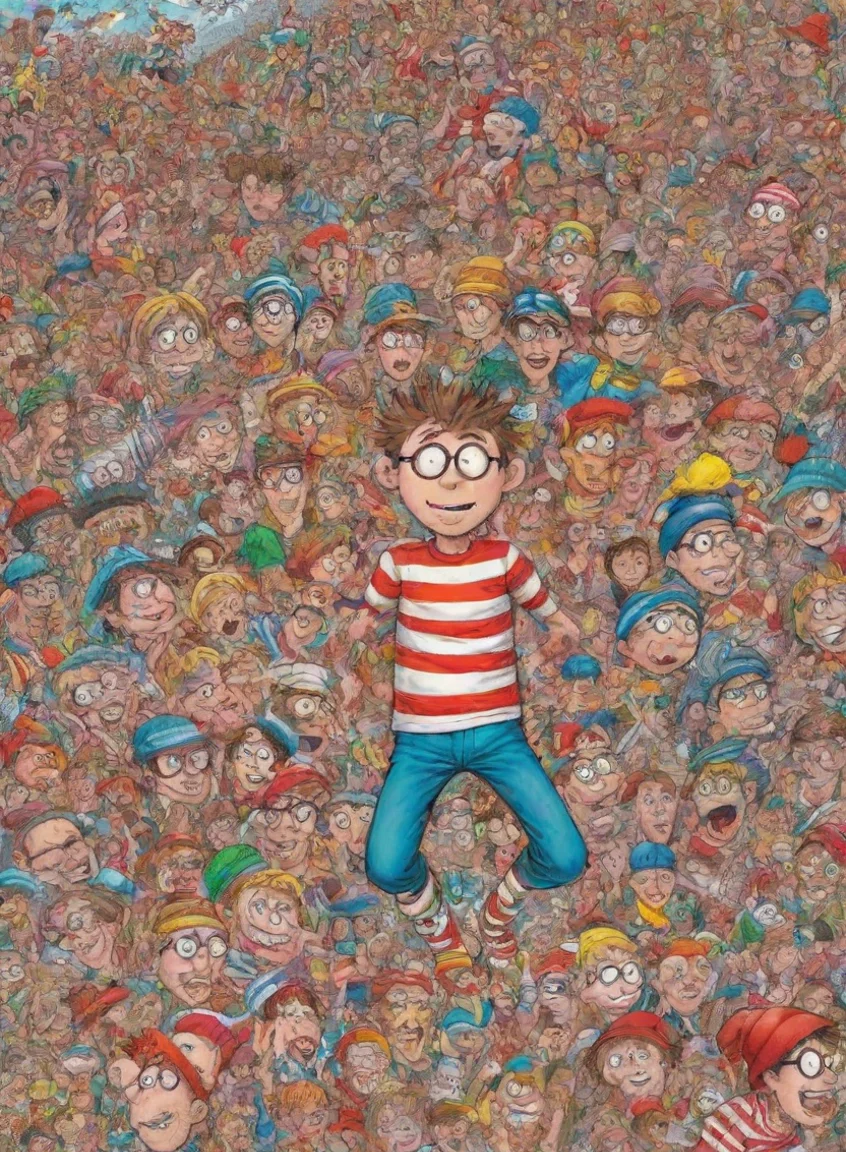 trending wheres wally lots of characters chaos intensity hd drawn colorful book art good looking fantastic 1 portrait43