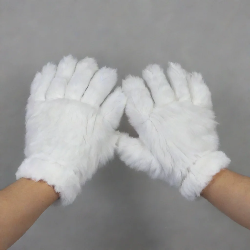 aitrending white furred fursuit hand paws good looking fantastic 1