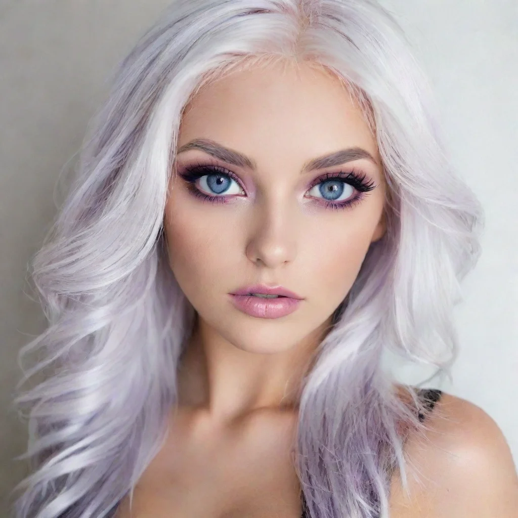 aitrending white hair purple eyes seductive good looking fantastic 1