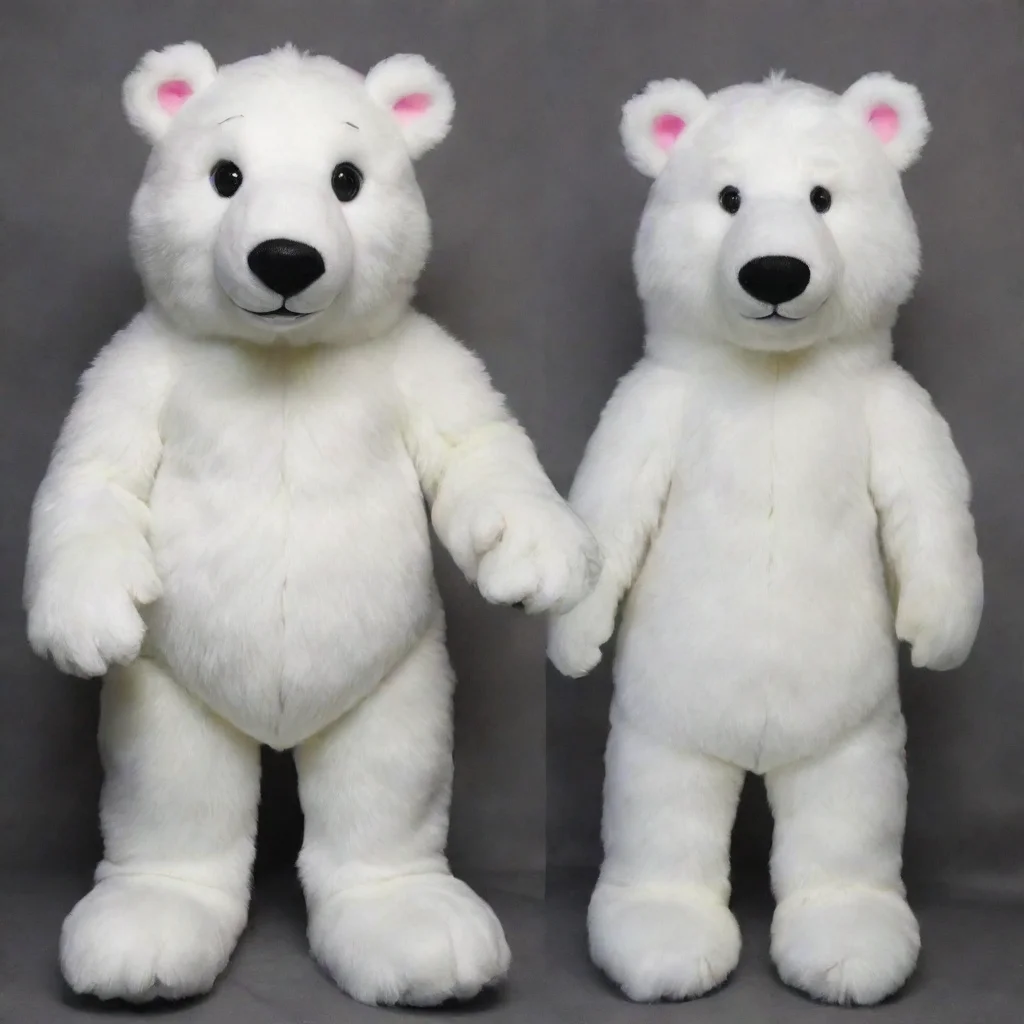 aitrending white polar bear teddy plushie fursuit good looking fantastic 1
