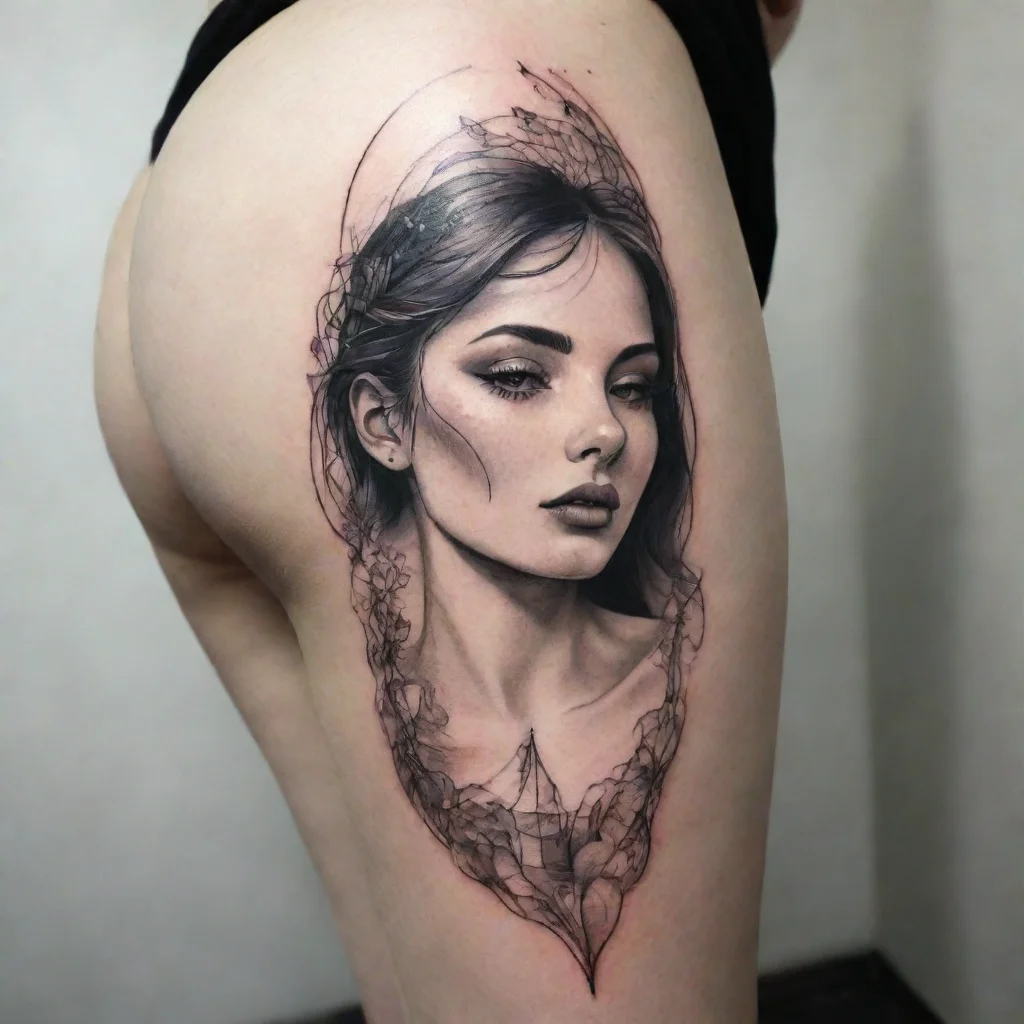 aitrending woman imagine fine line black and white tattoo good looking fantastic 1