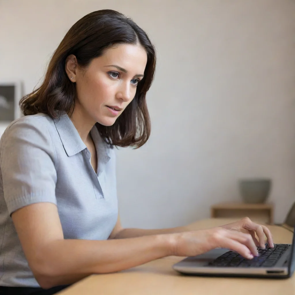 aitrending woman using a computer good looking fantastic 1