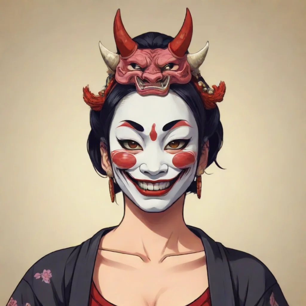 aitrending women with hannya mask colored%2C cartoon stile good looking fantastic 1