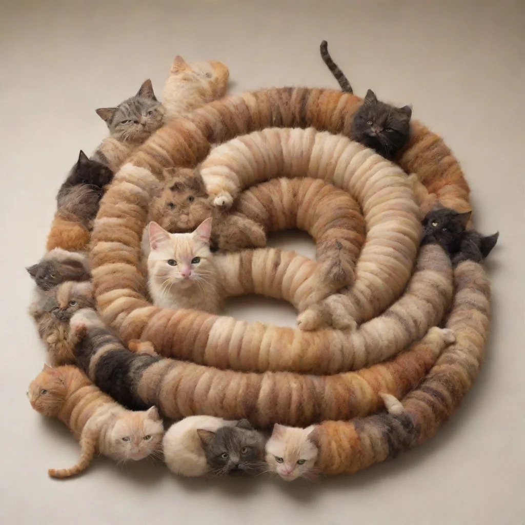 aitrending worm made of cats good looking fantastic 1