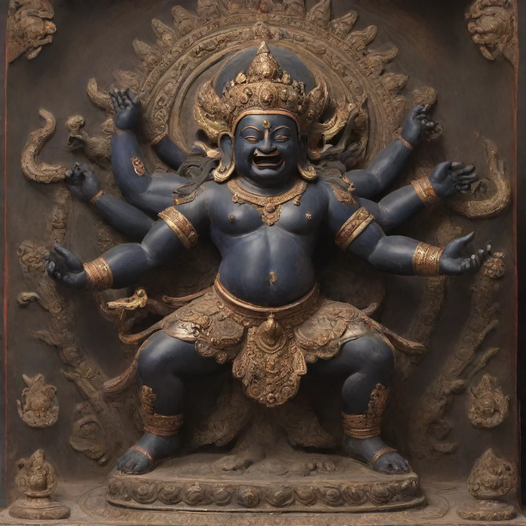 aitrending wrathful vajrabhairava with buffalo head and two arms and two legs good looking fantastic 1