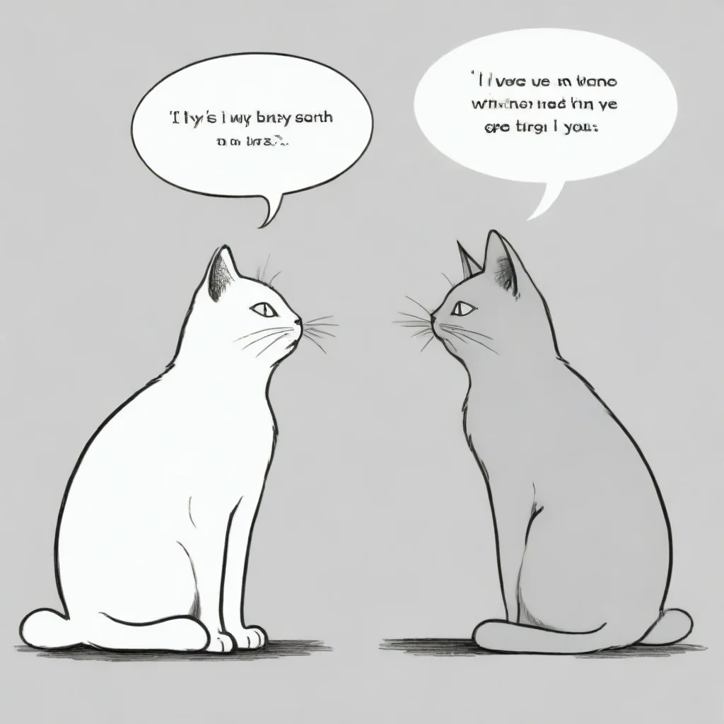 aitrending xkcd style illustration of two cats talking to each other. good looking fantastic 1