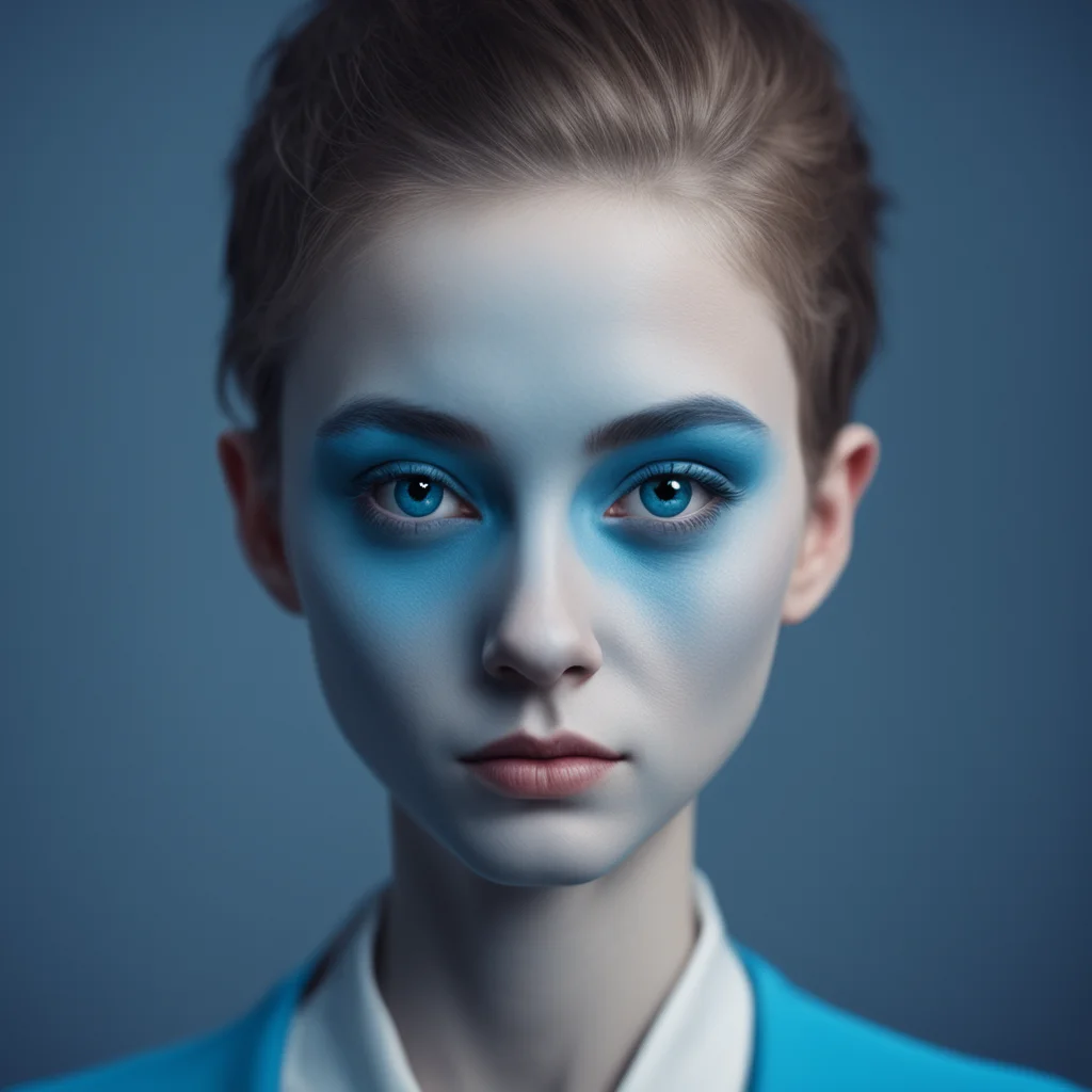 trending young androgynous face symmetric elegant cgsociety cinematic blue resistance yearbook photo smurf uplight good looking fantastic 1