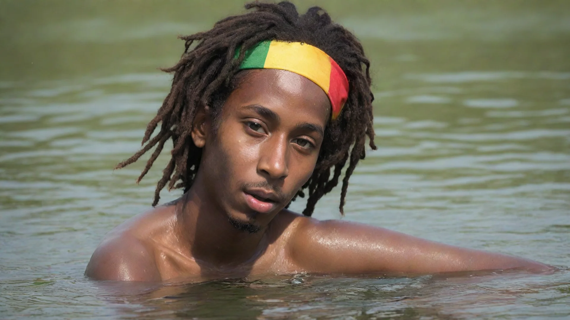 aitrending young rastaman swimming good looking fantastic 1 wide