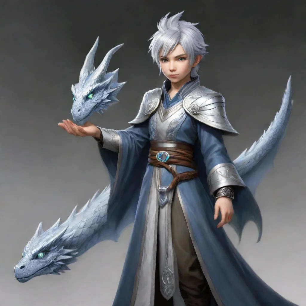 aitrending young silver dragon mage good looking fantastic 1