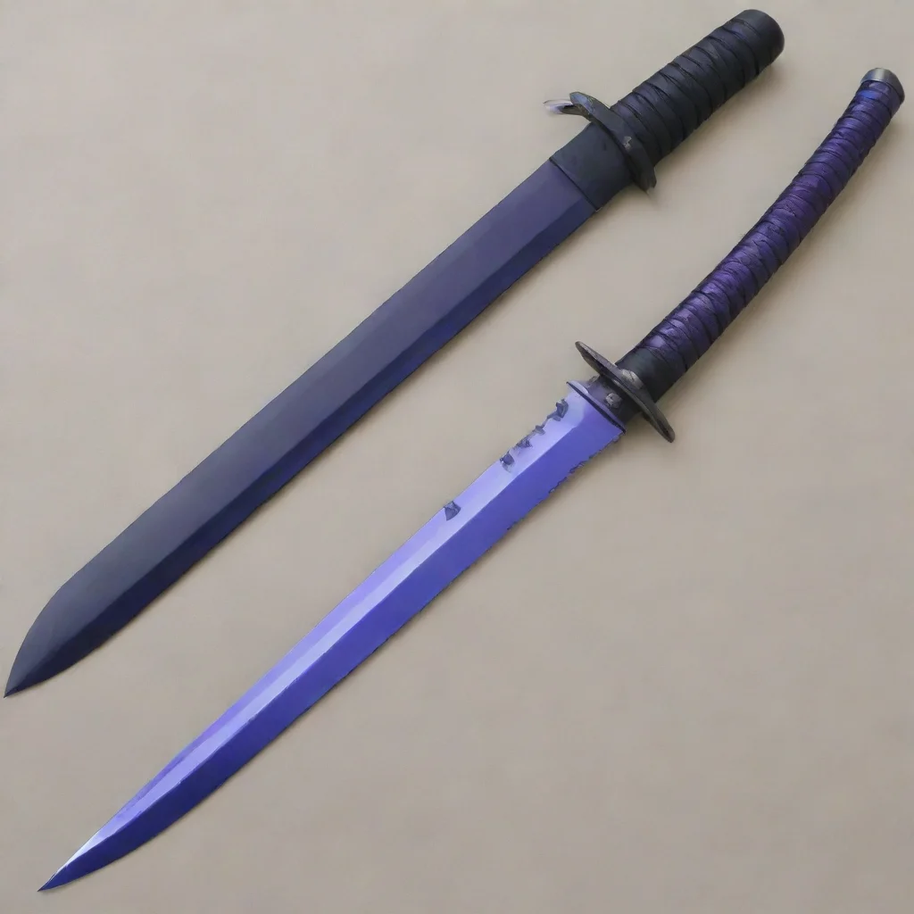 aitrending zanpakuto dark purple hilt greyish blue blade good looking fantastic 1